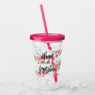 Mum superhero mothers day acrylic tumbler