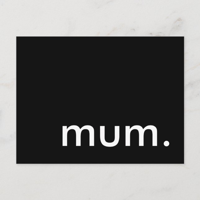 mum. surprise party invitation postcard (Front)