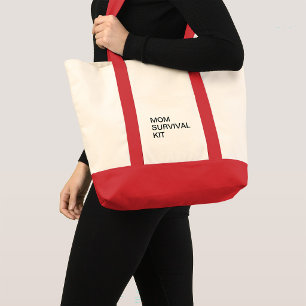 Mum Survival Kit Funny Saying Mother's Day Tote Bag