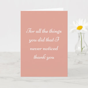 Mum Thank You Heartfelt Appreciation Love Card