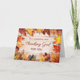Mum Thanksgiving Religious Giving Thanks Blessing Card