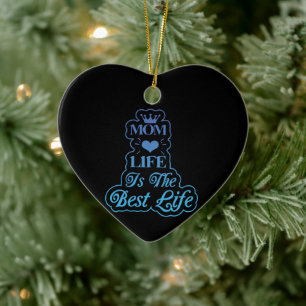 mum the best life ceramic tree decoration