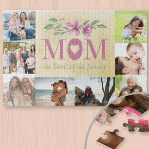 Mum the Heart of the Family Multi Photo Jigsaw Puzzle