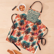 Mum the Heart of the Family Tropical Pattern