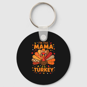 Mum the mama turkey matching family thanksgiving key ring