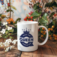 Mum The Queen Blue Creative Typography