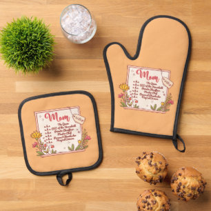 Mum the Queen CEO of the Household Oven Mitt & Pot Holder Set