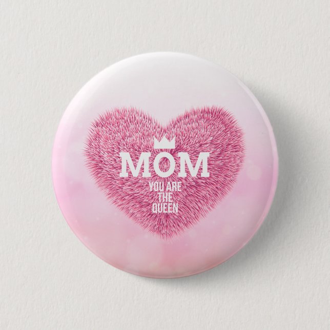 Mum The Queen Mother's Day | Pin Button (Front)