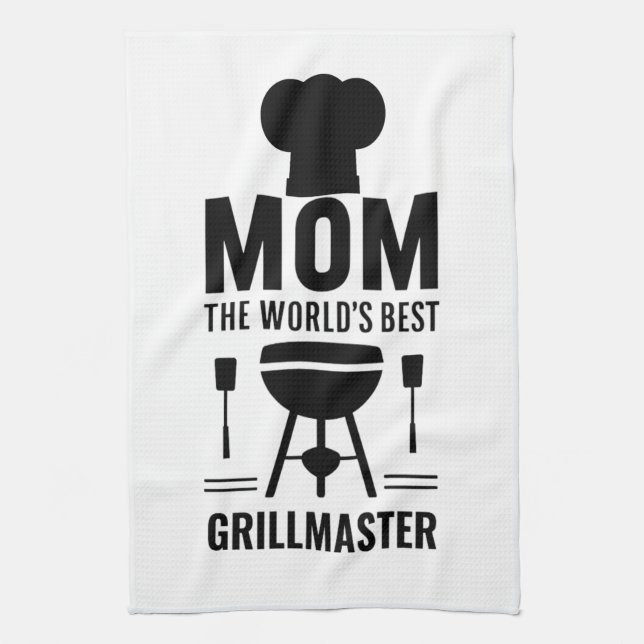 Mum the World's Best Grillmaster Kitchen Towel (Vertical)