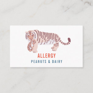 Mum Tiger & Cub Kids Allergy Medical Alert Card