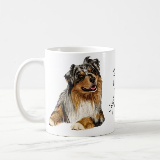 Mum to An Ausshole- Australian Shepherd Mug (Left)