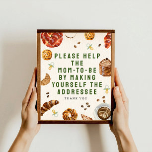 Mum To Be Addressee Pastries Baby Shower Poster