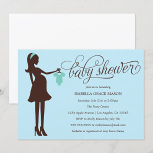 Mum to Be   Baby Blue Invitation