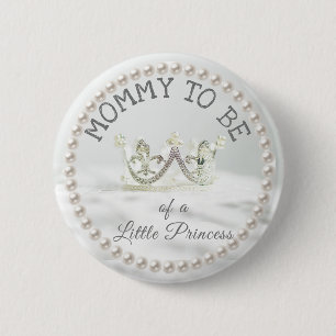 Mum to be Baby Shower Button Princess Themed