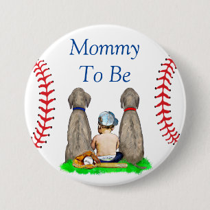 Mum to Be Baseball Themed Boy's Baby Shower 7.5 Cm Round Badge