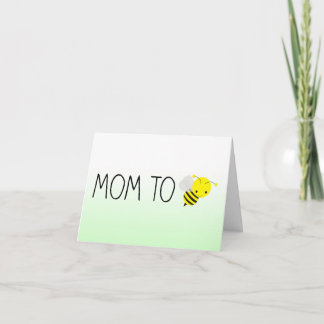 Mum to Be, Cute Bumblebee Green/Yellow Card