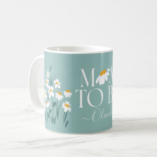 Mum to be daisy floral baby shower new baby gift c coffee mug (Front Left)