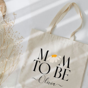 Mum to be daisy floral baby shower new baby gift tote bag