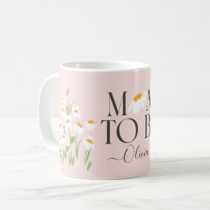 Mum to be daisy floral baby shower new baby pink coffee mug