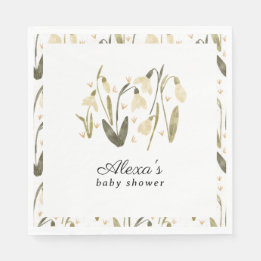 Mum to be elegant floral baby shower new baby napkin