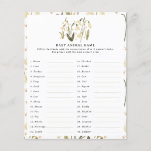 Mum to be floral baby shower new baby game flyer