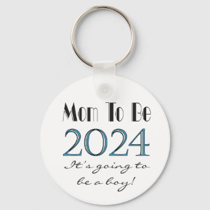 Mum to Be Future Mum of Boy 2024 Keychain