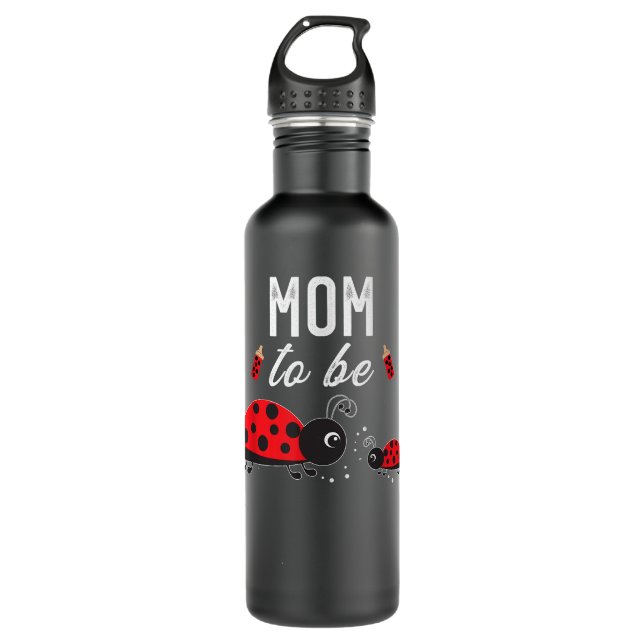 Mum To Be Ladybug Baby Shower Ladybug Mum  710 Ml Water Bottle (Front)