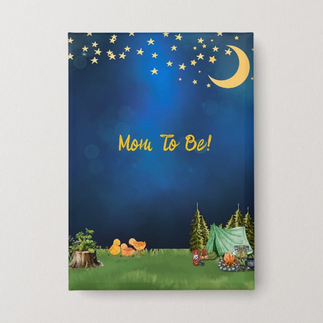 Mum to Be Pin for Camping Themed Baby Shower (Front)