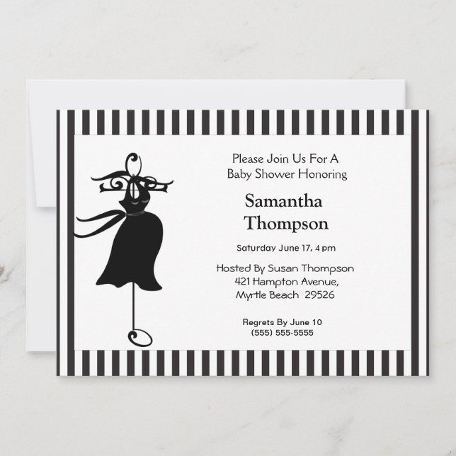 Mum to Be  Silhouette Baby Shower Invitation (Front)