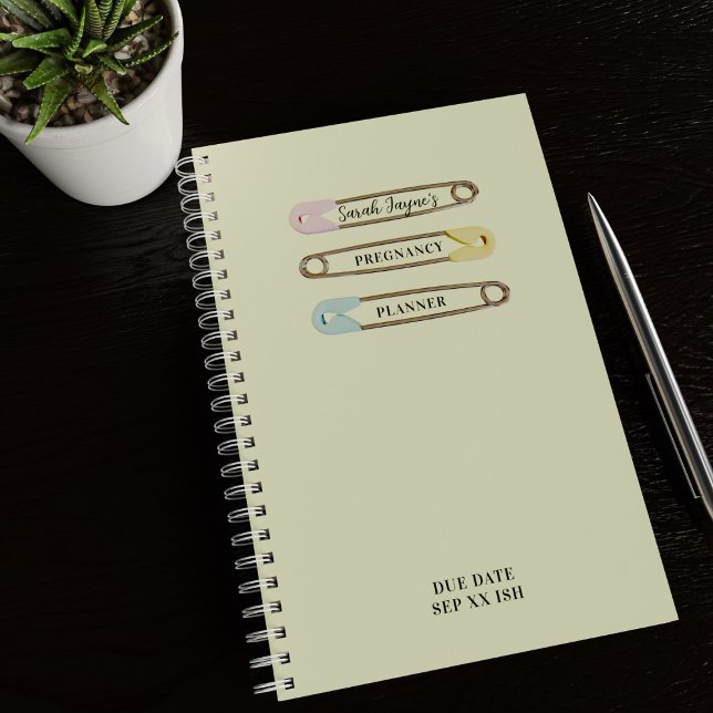 Mum to Be Yellow Diaper Pins Pregnancy Planner (Creator Uploaded)