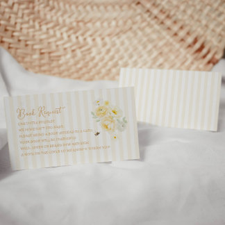 Mum to Bee Baby Shower Book Request Card