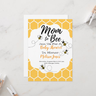 Mum to Bee Baby Shower Invitation 