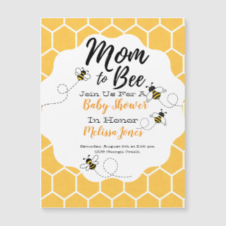 Mum-to-Bee Baby Shower Sweet as Honey Magnet Card