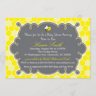 Mum to Bee, Honey Hive Baby Shower Invitation