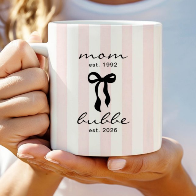 Mum to Bubbe Est Mug with Bow (Creator Uploaded)