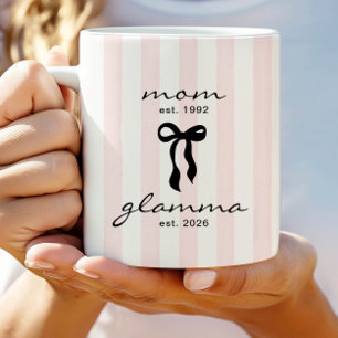 Mum to Glamma Est Mug with Bow