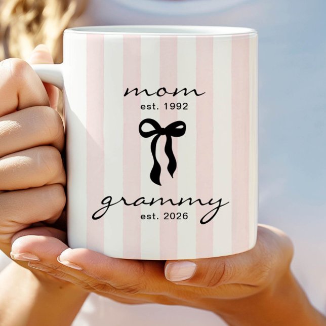 Mum to Grammy Est Mug with Bow (Creator Uploaded)