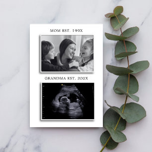 Mum to Grandma Est Pregnancy Announcement Sonogram