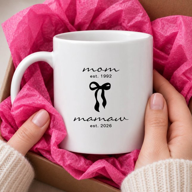 Mum to Mamaw Est Mug with Bow (Creator Uploaded)