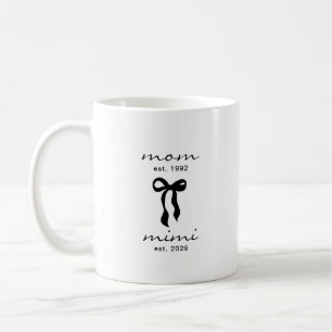 Mum to Mimi Mug Pink Bow Stripes