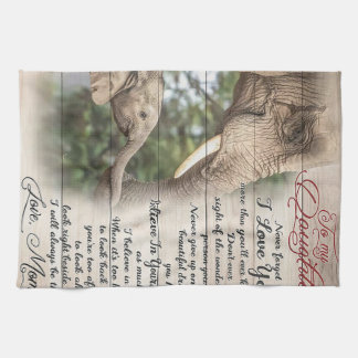Mum To My Daughter Letter, Girl Birthday Gift Tea Towel