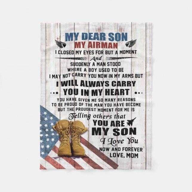 Mum To My dear son AF Fleece Blanket (Front)