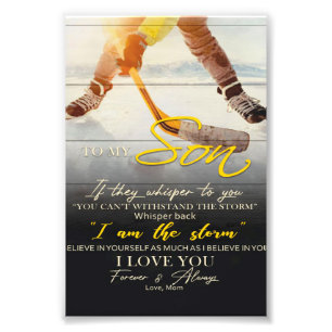 Mum To my Son Gift, Son Birthday Gift Idea Photo Print