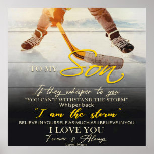 Mum To my Son Gift, Son Birthday Gift Idea Poster
