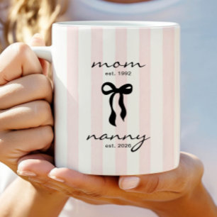 Mum to Nanny Est Mug with Bow