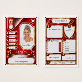 Mum Trading Card in Raging Red Baddie Blaze