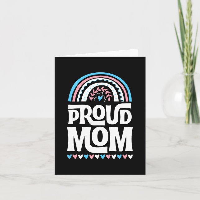 Mum Transgender Pride Flag Mothers Day Bohemian  Card (Front)