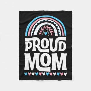 Mum Transgender Pride Flag Mothers Day Bohemian Fleece Blanket