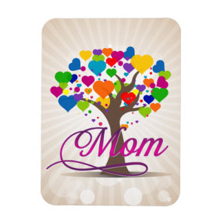Mum Tree of Life Hearts Magnet