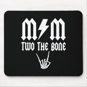 Mum Two The Bone Skeleton Hand Family Birthday Boy Mouse Mat